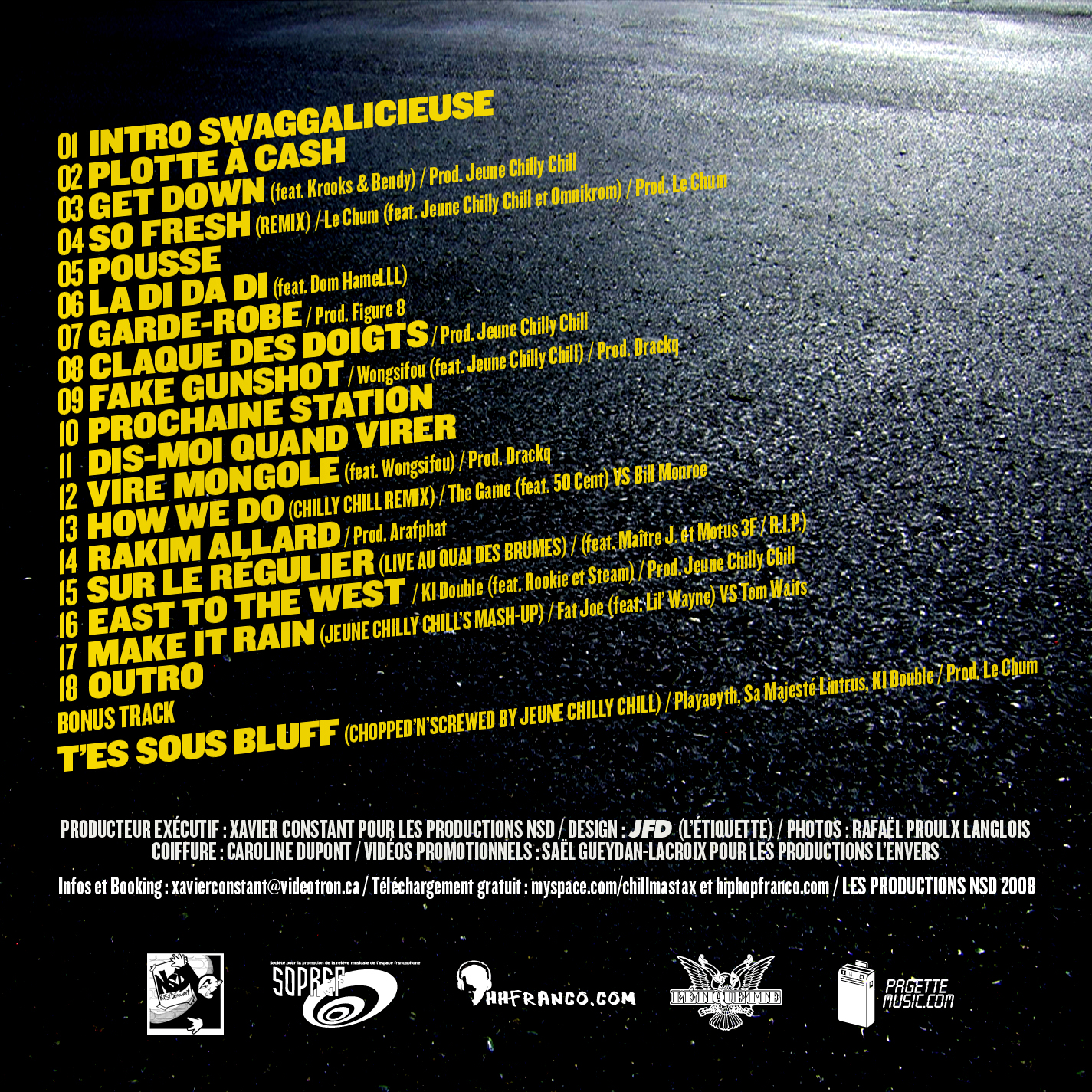 SWAG Backcover  de Jeune Chilly Chill